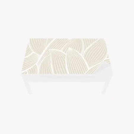 Table & desk veneer soft beige botanical pattern • Wallissimo®