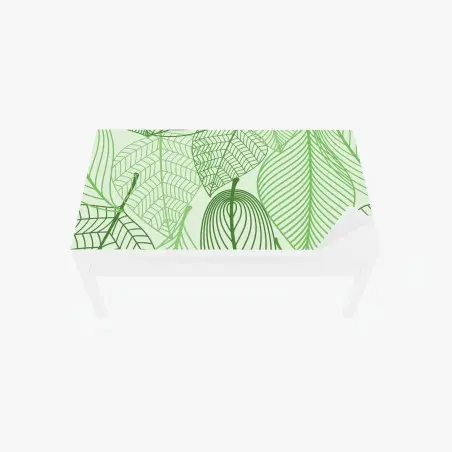 Table & desk veneer green botanical leaf pattern • Wallissimo®
