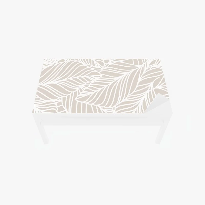 Table & desk veneer neutral botanical leaf pattern