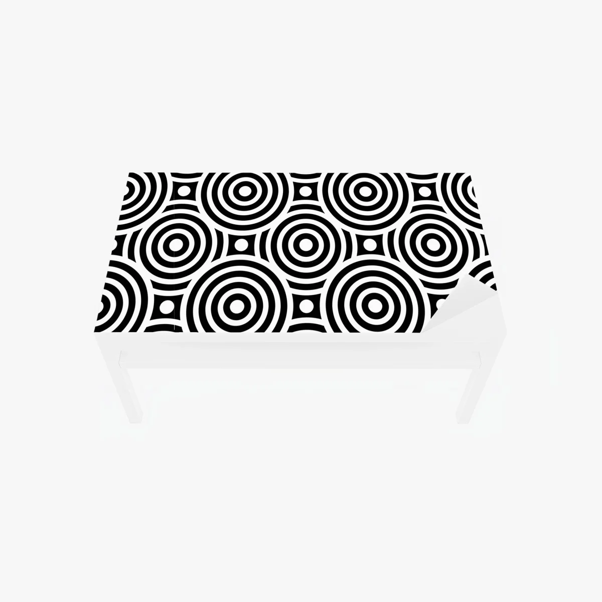 Table & desk veneer black and white concentric circle pattern ⁕ Wallissimo® Table & desk veneer black and white concentric circle pattern ⁕ Wallissimo®