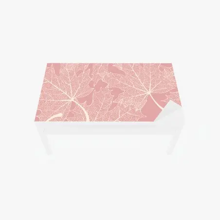 Table & desk veneer delicate pink leaf pattern • Wallissimo®