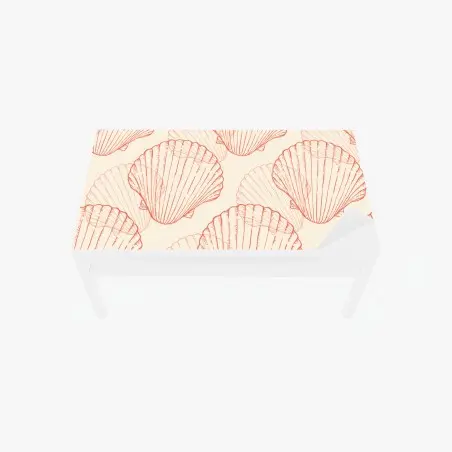 Table & desk veneer coral scallop shell pattern • Wallissimo®