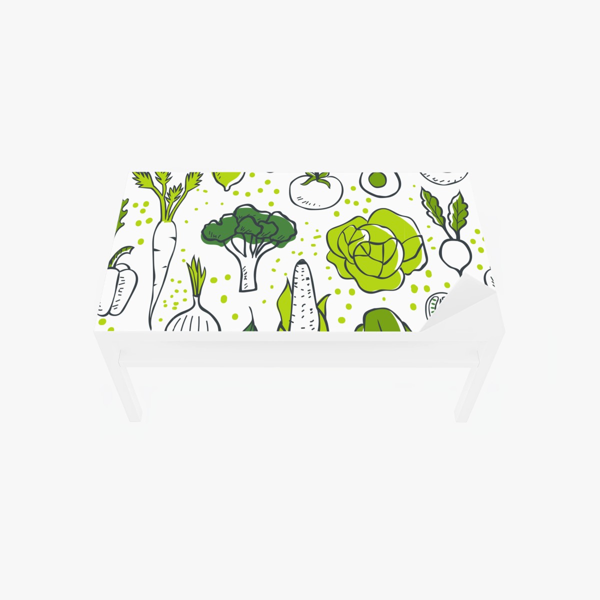 Table & desk veneer green vegetables pattern wall art • Wallissimo®