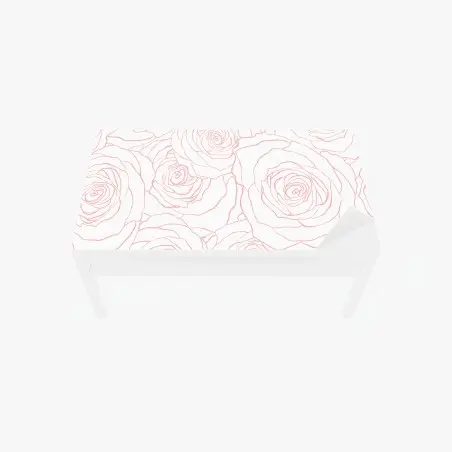 Table & desk veneer delicate pink rose line pattern • Wallissimo®