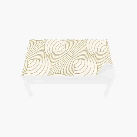 Table & desk veneer gold art deco circle pattern • Wallissimo®