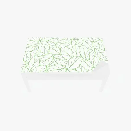 Table & desk veneer green leaf line pattern • Wallissimo®