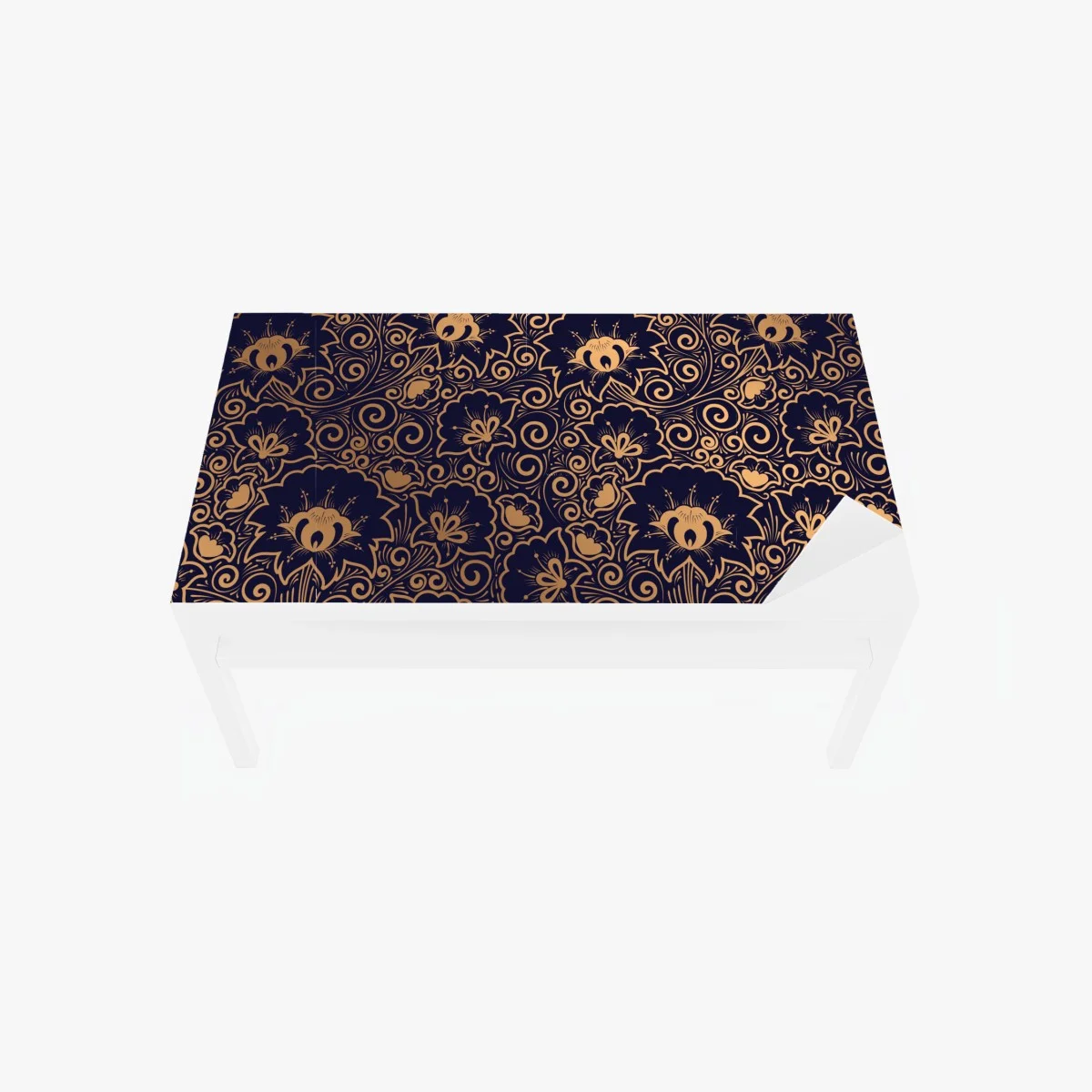 Table & desk veneer luxury gold floral pattern on dark background ⁕ Wallissimo® Table & desk veneer luxury gold floral pattern on dark background ⁕ Wallissimo®