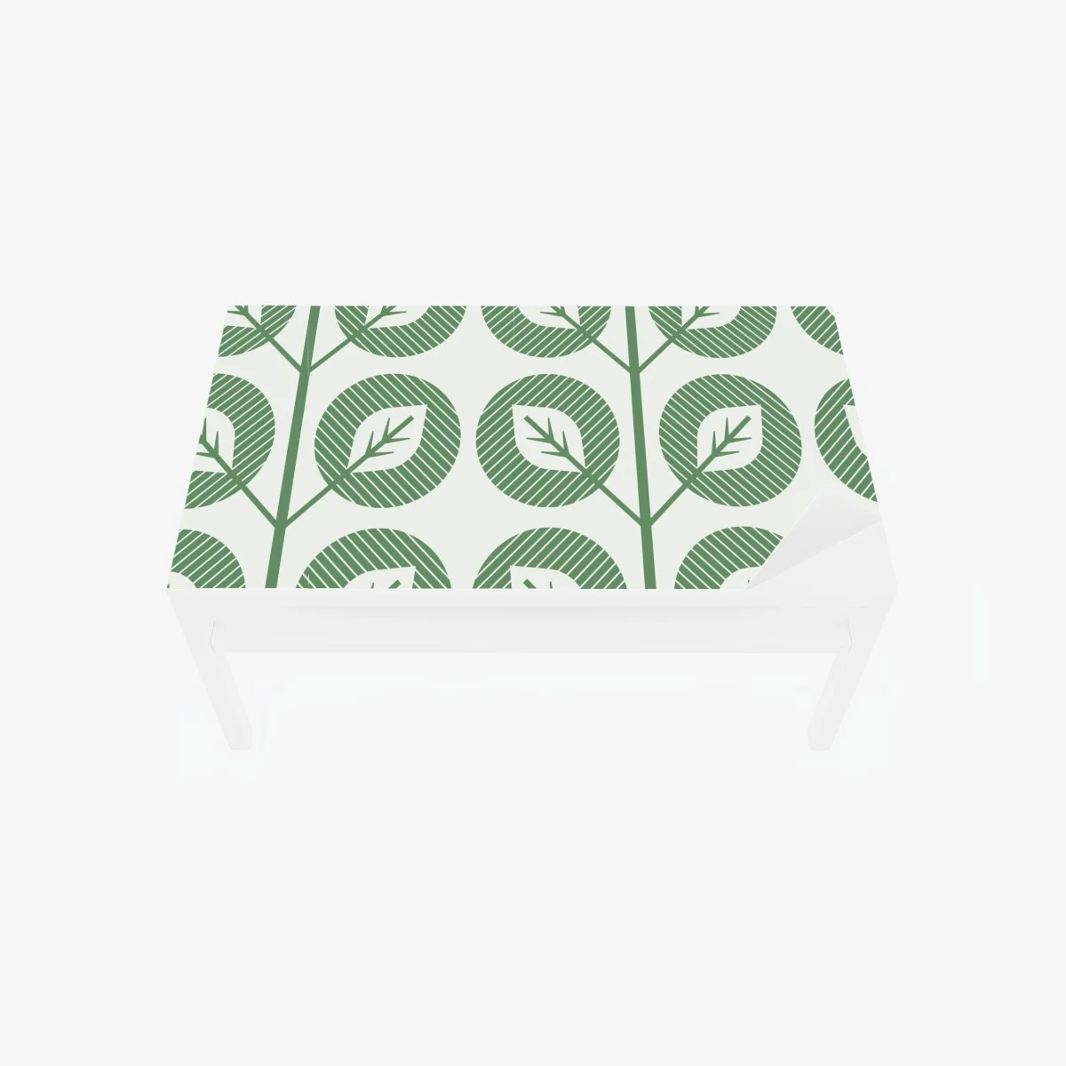 Table & desk veneer green geometric leaf pattern • Wallissimo® Table & desk veneer green geometric leaf pattern • Wallissimo®