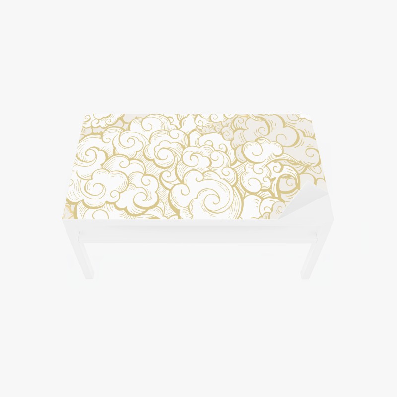Table & desk veneer ornamental golden cloud pattern
