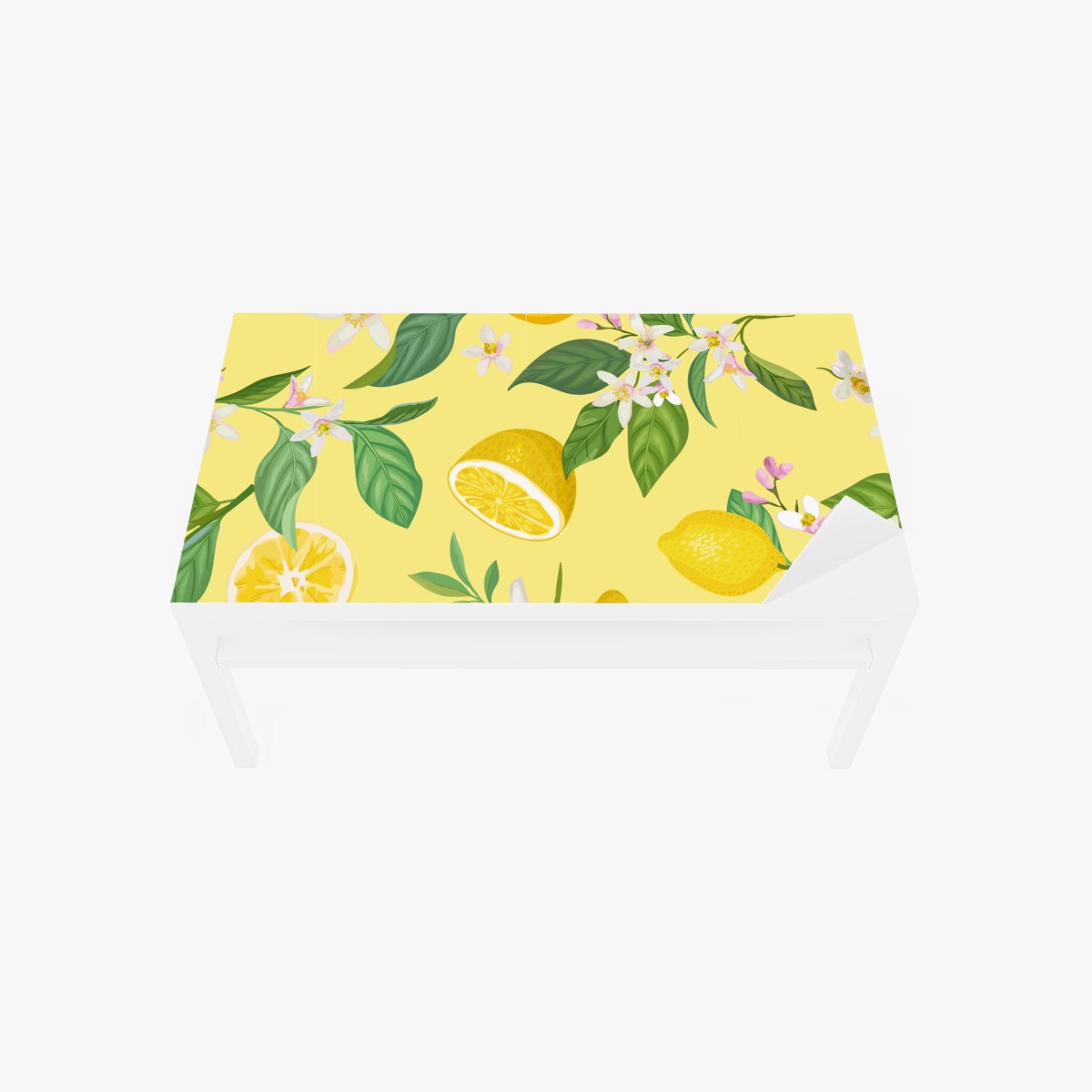 Table & desk veneer lemon blossom botanical pattern • Wallissimo® Table & desk veneer lemon blossom botanical pattern • Wallissimo®