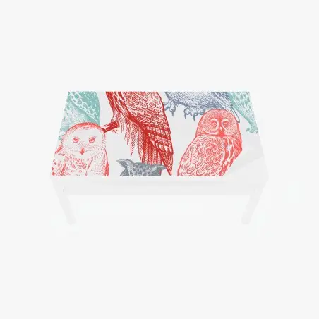 Table & desk veneer whimsical colorful owl pattern • Wallissimo®
