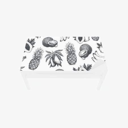 Table & desk veneer hand drawn tropical fruit pattern • Wallissimo®