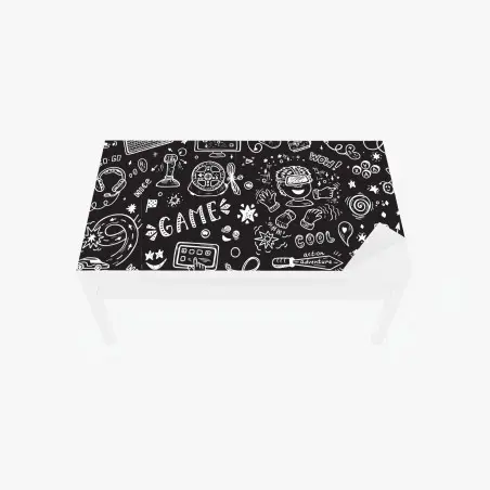 Table & desk veneer hand-drawn gaming pattern • Wallissimo®