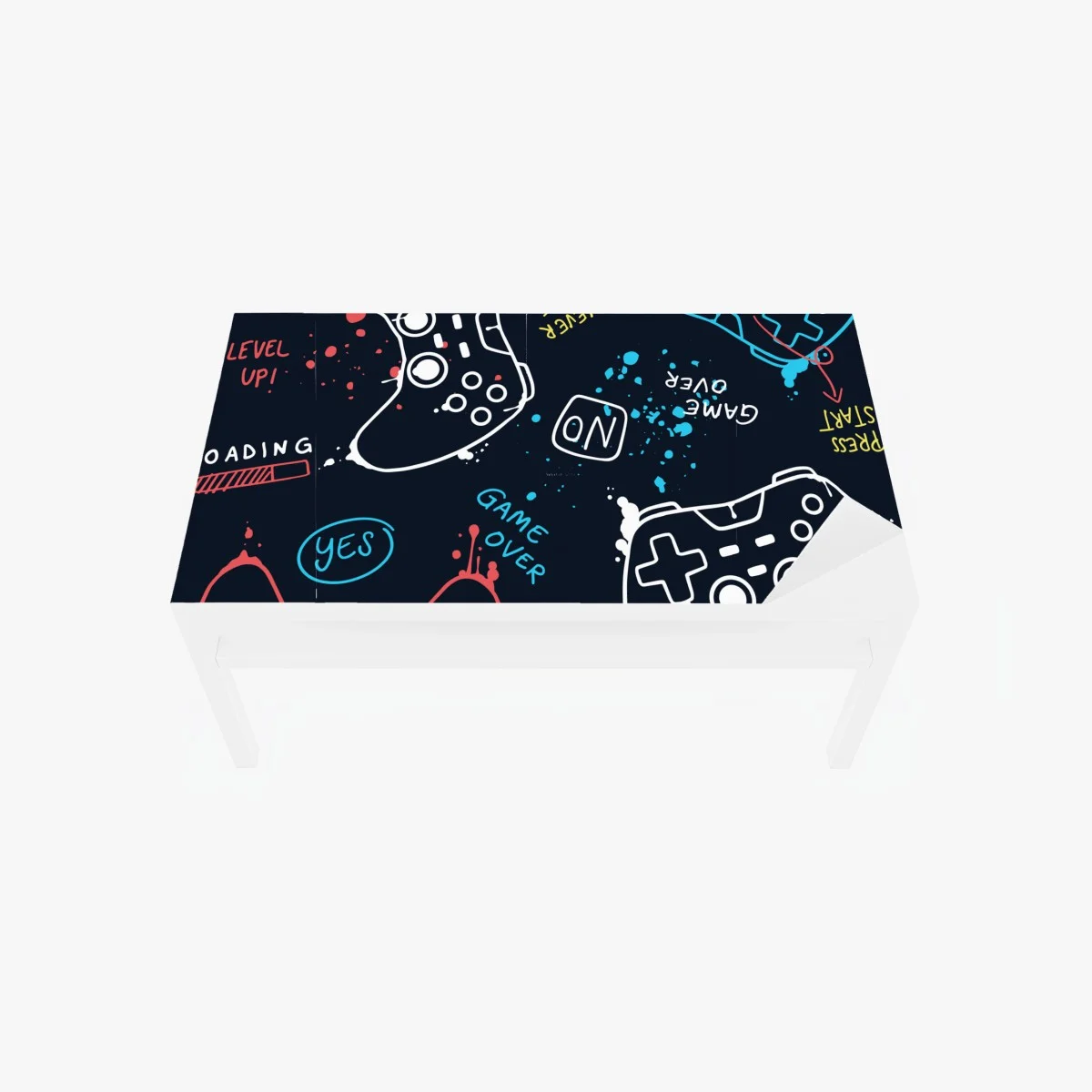 Table & desk veneer colorful gaming controller pattern ⁕ Wallissimo® Table & desk veneer colorful gaming controller pattern ⁕ Wallissimo®