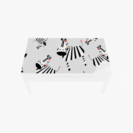 Table & desk veneer playful zebra stripe pattern • Wallissimo®