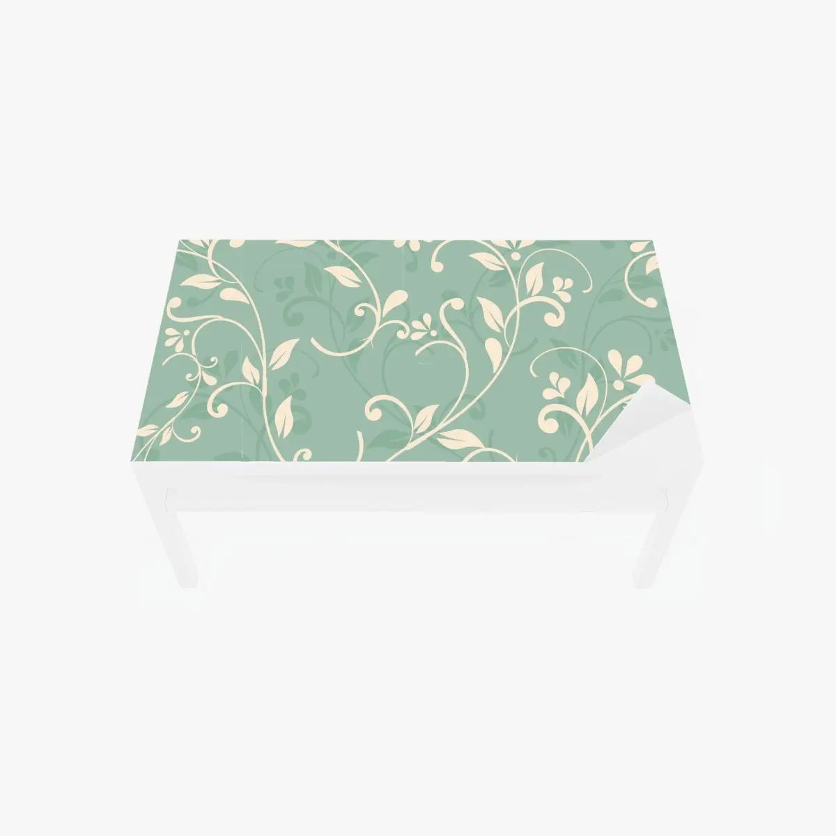 Table & desk veneer mint floral vintage pattern • Wallissimo® Table & desk veneer mint floral vintage pattern • Wallissimo®