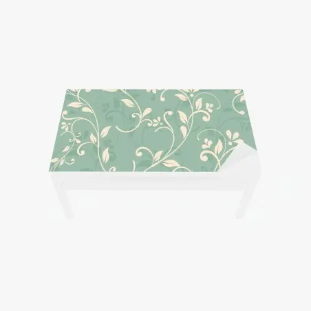 Table & desk veneer mint floral vintage pattern • Wallissimo®