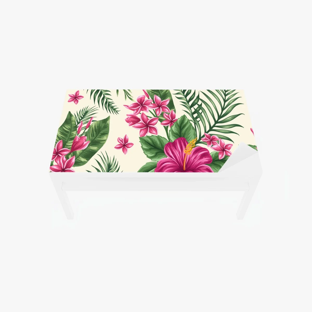 Table & desk veneer tropical pink hibiscus floral pattern ⁕ Wallissimo® Table & desk veneer tropical pink hibiscus floral pattern ⁕ Wallissimo®