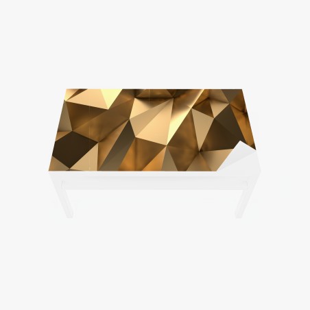 Table & desk veneer gold geometric facets • Wallissimo®