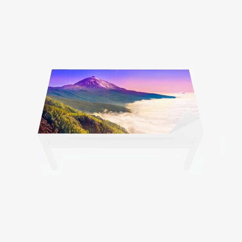 Table & desk veneer Teide volcanic peak above a sea of clouds