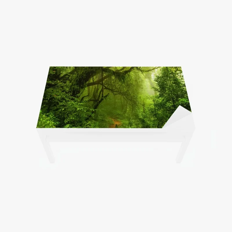 Table & desk veneer mystical green forest trail
