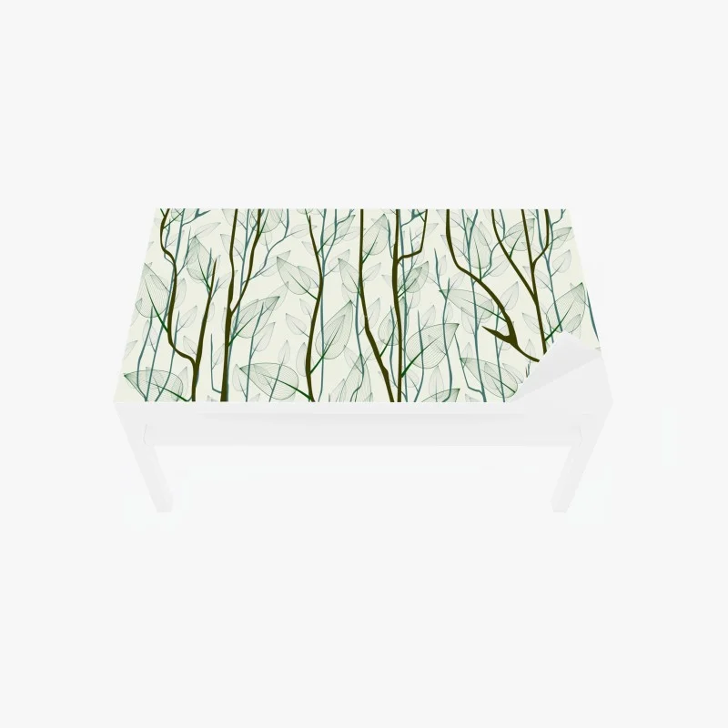 Table & desk veneer delicate leaf and branch pattern