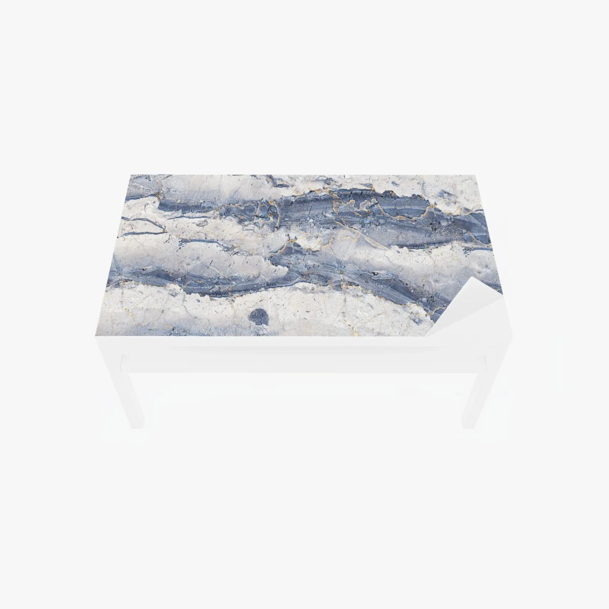 Table & desk veneer blue marble texture with gold veins • Wallissimo® Table & desk veneer blue marble texture with gold veins • Wallissimo®