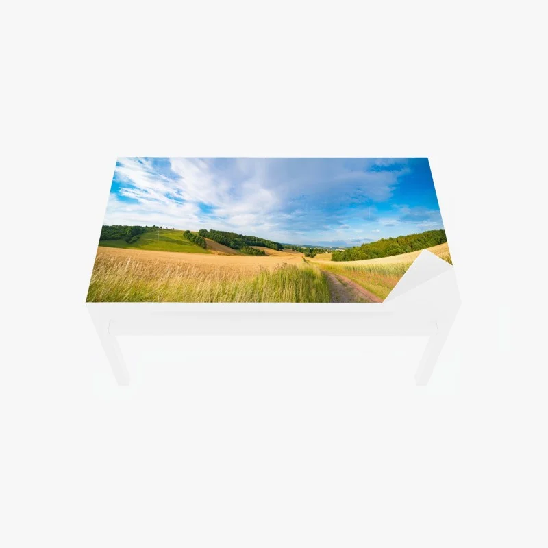 Table & desk veneer morning wheat panorama in Kansas