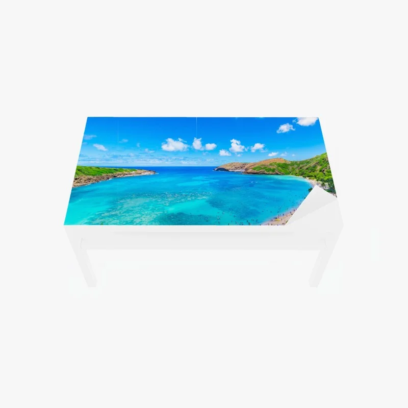Table & desk veneer tropical turquoise bay panorama