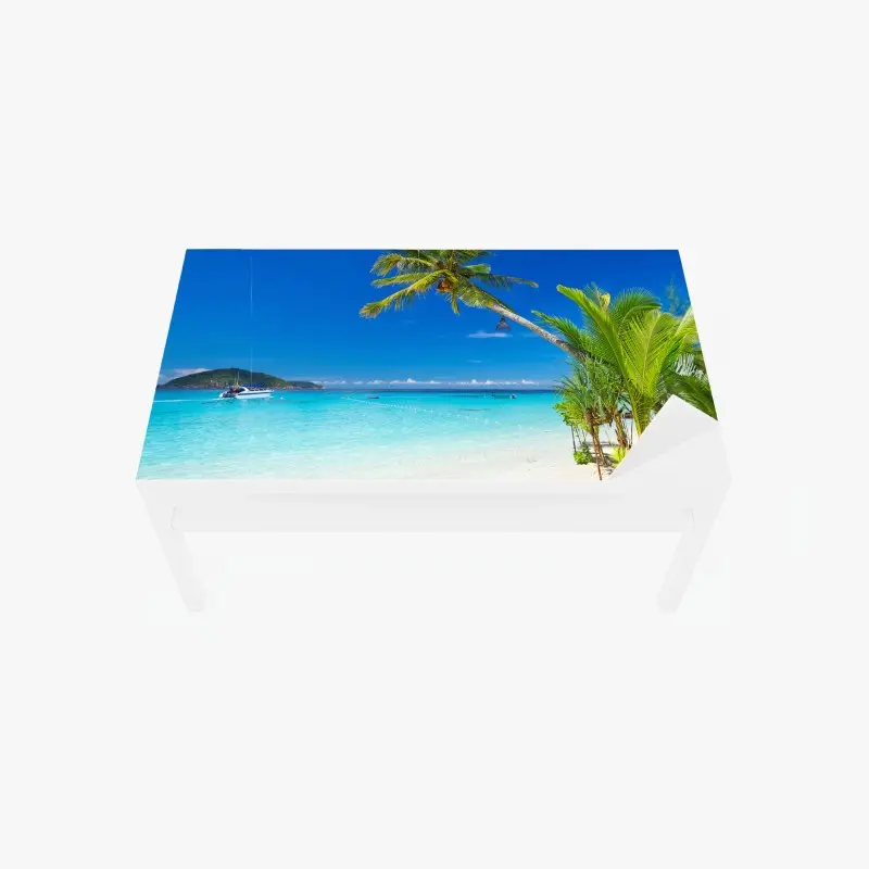 Table & desk veneer golden cranes and moon pattern • Wallissimo®