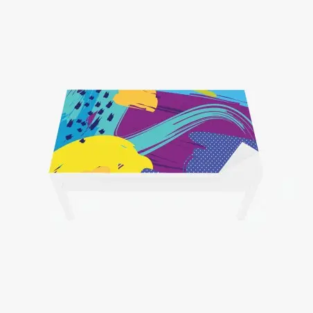 Table & desk veneer vibrant abstract pop-art composition • Wallissimo®