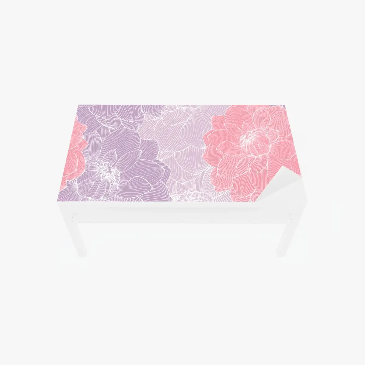 Table & desk veneer soft pastel floral bloom pattern • Wallissimo® Table & desk veneer soft pastel floral bloom pattern • Wallissimo®