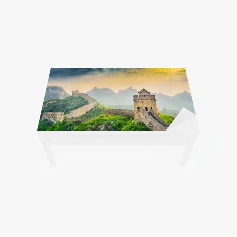Table & desk veneer sunrise over the Great Wall of China