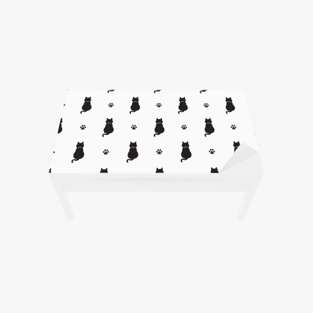 Table & desk veneer black cat silhouette pattern • Wallissimo®