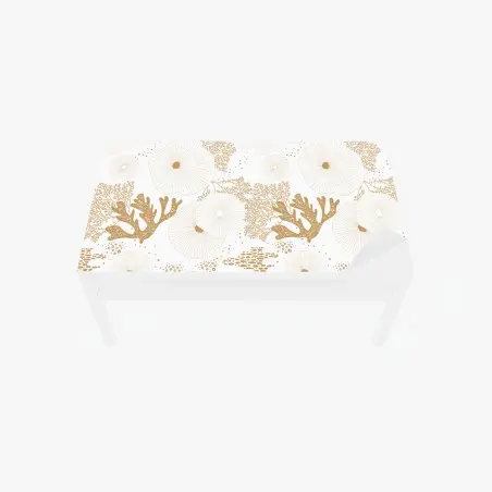 Table & desk veneer delicate golden coral pattern • Wallissimo®