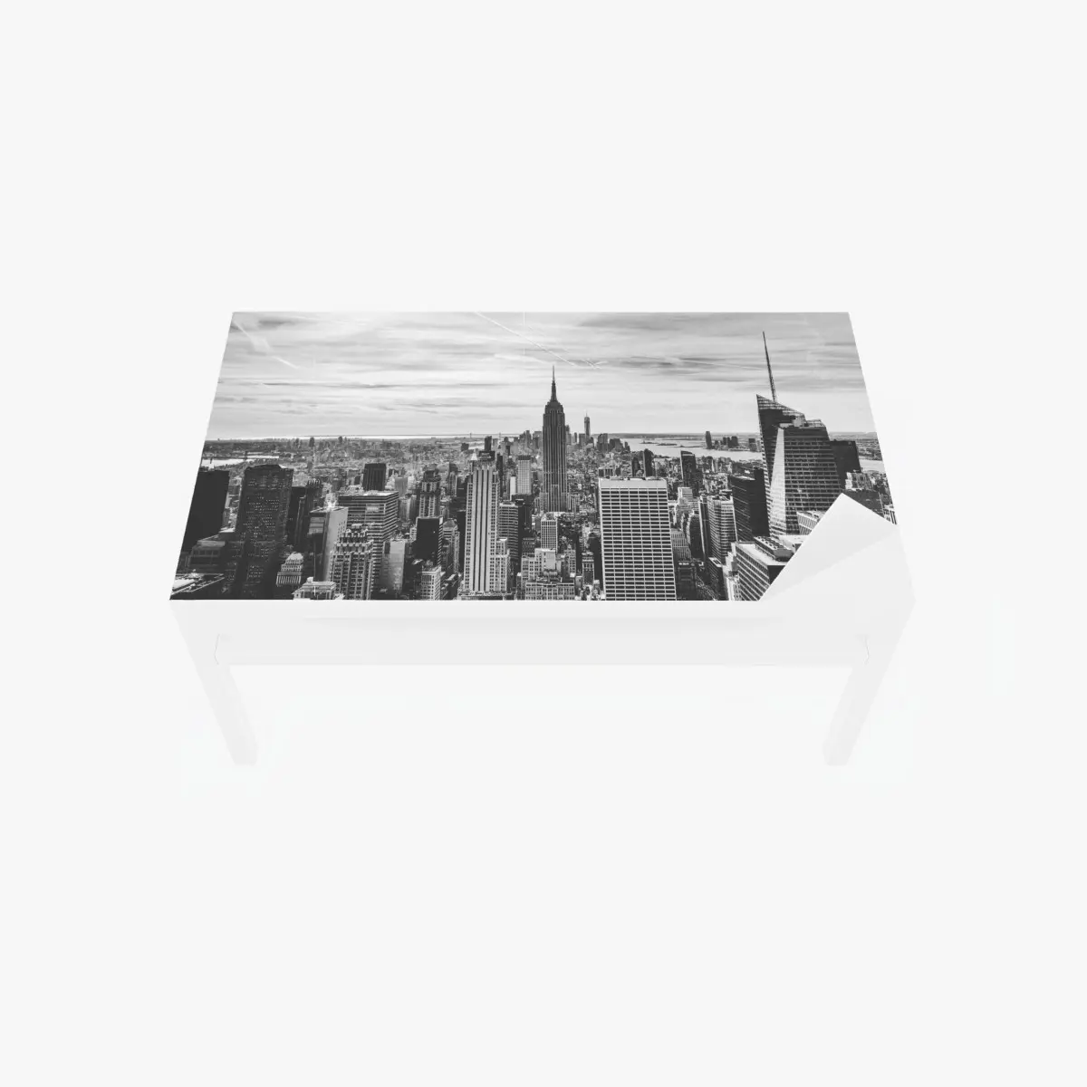 Table & desk veneer New York skyline in grayscale • Wallissimo® Table & desk veneer New York skyline in grayscale • Wallissimo®