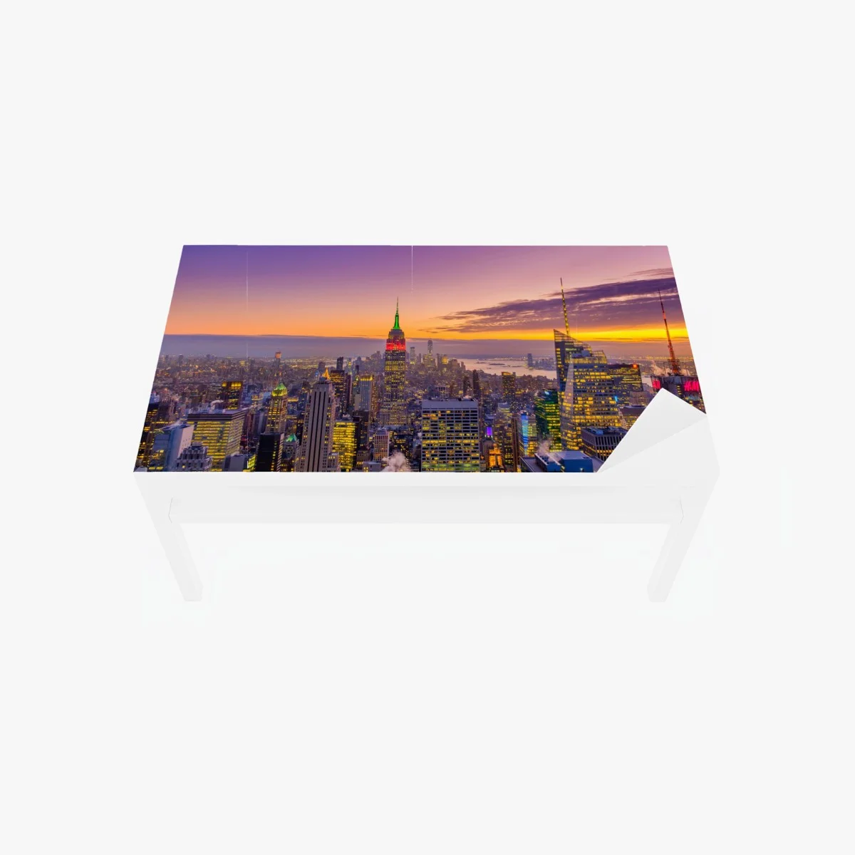 Table & desk veneer vibrant New York skyline at sunset ⁕ Wallissimo® Table & desk veneer vibrant New York skyline at sunset ⁕ Wallissimo®
