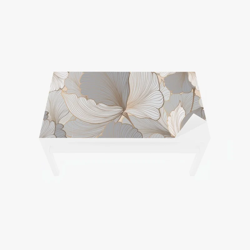 Table & desk veneer delicate pastel floral pattern