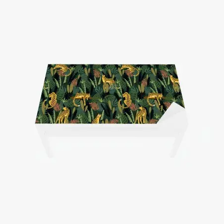 Table & desk veneer tropical leopard jungle pattern • Wallissimo®