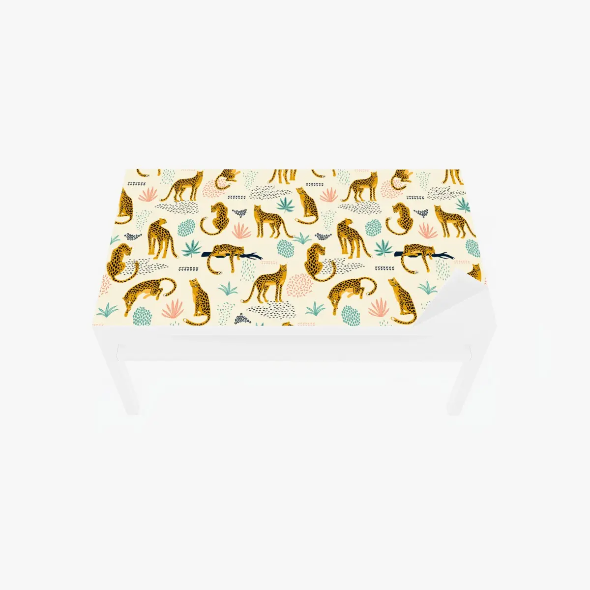 Table & desk veneer playful cheetah pattern in pastel tones ⁕ Wallissimo® Table & desk veneer playful cheetah pattern in pastel tones ⁕ Wallissimo®