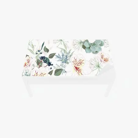 Table & desk veneer delicate pastel floral pattern • Wallissimo®