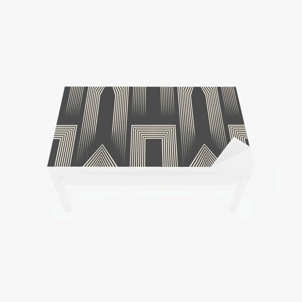 Table & desk veneer art deco geometric pattern in gray and beige ⁕ Wallissimo® Table & desk veneer art deco geometric pattern in gray and beige ⁕ Wallissimo®