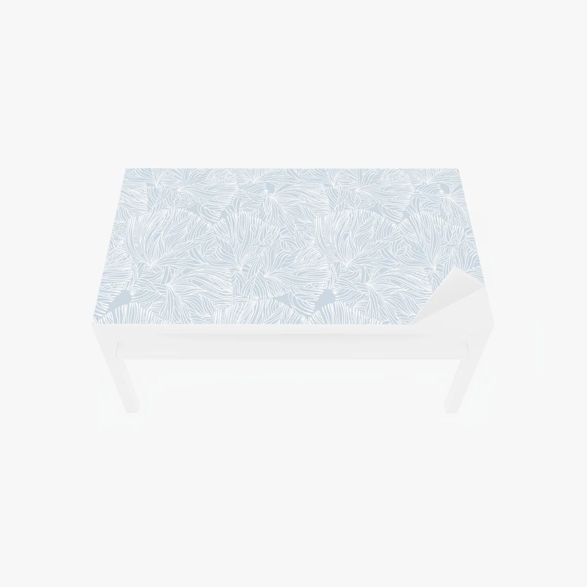 Table & desk veneer soft blue botanical pattern ⁕ Wallissimo® Table & desk veneer soft blue botanical pattern ⁕ Wallissimo®