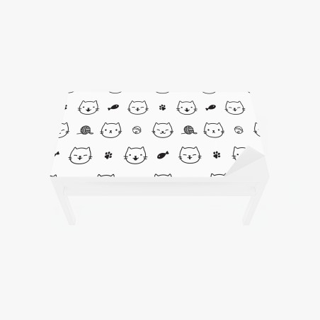 Table & desk veneer playful kitten pattern • Wallissimo®