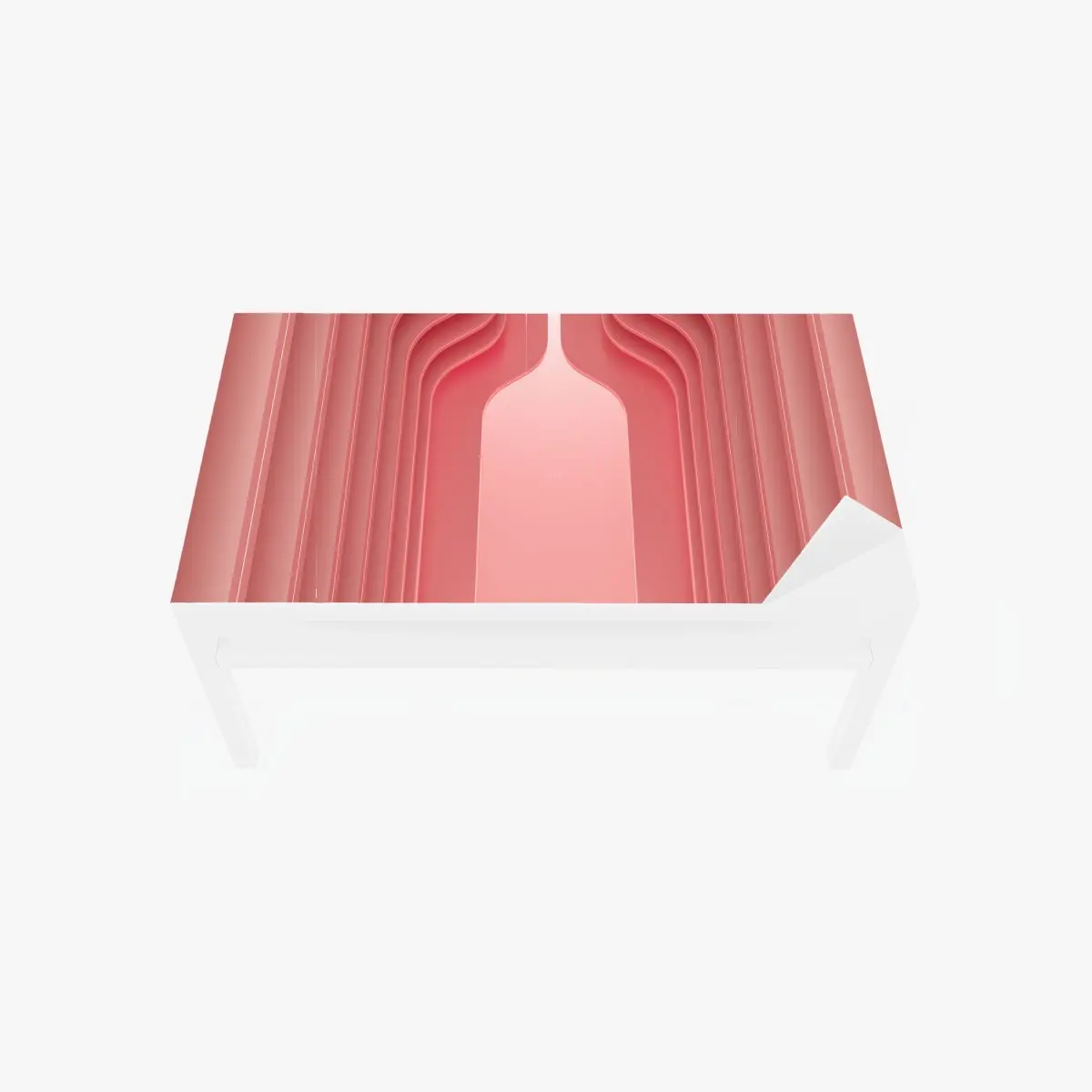 Table & desk veneer coral pink curved archway abstract ⁕ Wallissimo® Table & desk veneer coral pink curved archway abstract ⁕ Wallissimo®