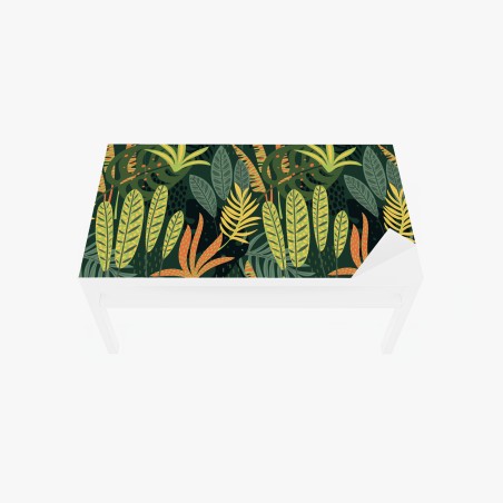 Table & desk veneer vibrant tropical foliage pattern • Wallissimo®