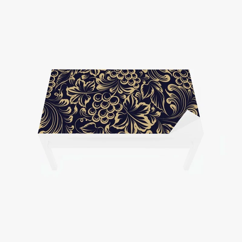 Table & desk veneer elegant baroque grape pattern in gold