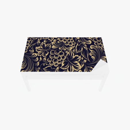Table & desk veneer elegant baroque grape pattern in gold • Wallissimo®