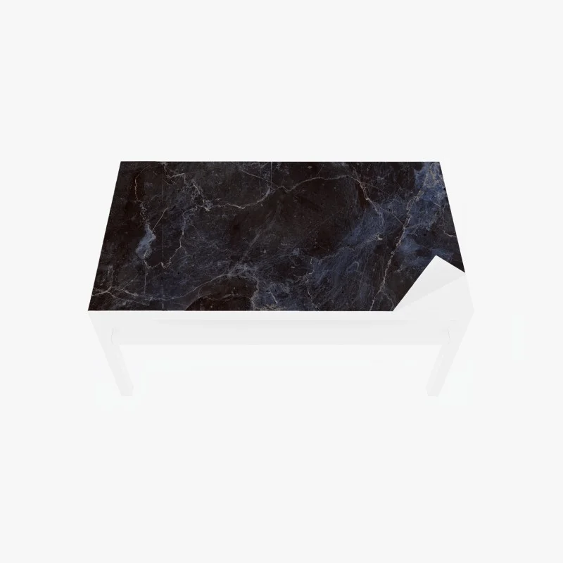 Table & desk veneer dark marble texture with blue veins
