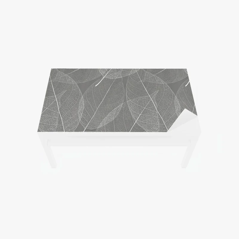Table & desk veneer delicate leaf vein pattern in gray